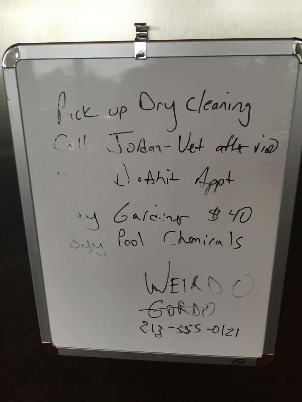 Whiteboard prop from The Gift (2015)