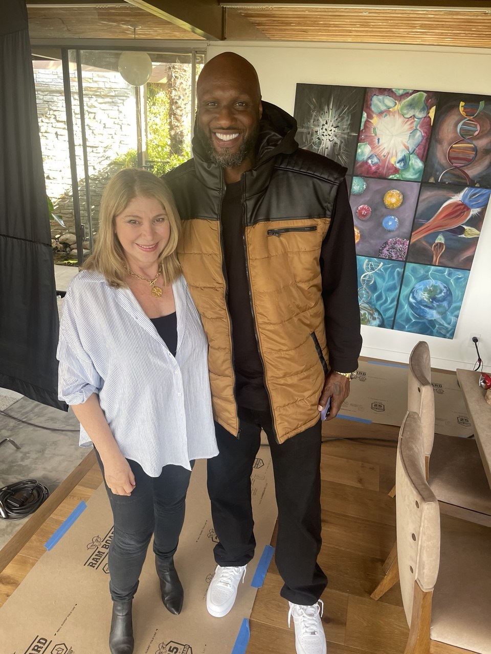Dr. Judy Rosenberg with Lamar Odom at The Gift House